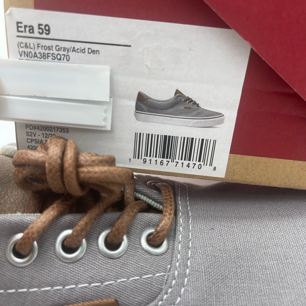 Vans Men’s Era 59
(C&L) Frost Gray/Acid Denim Sneakers 
VN0A38FSQ70 - Picture 16 of 16